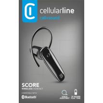 Cellularline SCORE Auricular mono Bluetooth ergonómico con soporte desmontable - Nuevo