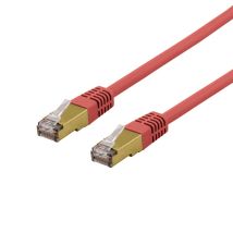 Deltaco SFTP-60RAH cavo di rete Rosso 0,5 m Cat6a S/FTP (S-STP) - Nuovo