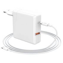 Caricatore da parete 108W Porta USB C Power Delivery Porta USB 2m Cavo LinQ Bianco - Nuovo