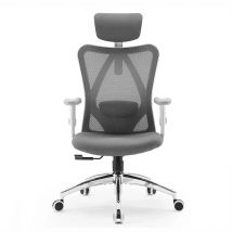 SIHOO M18 Chaise ergonomique - Soutien 4 points (tête/dos/lombaire/mains) - Maille respirante - Appui-tête & lombaire réglables - Pour 1,68-1,88m - 
