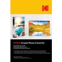 KODAK - Cadre transparent, Format A6 (10x15cm) avec 5 feuilles de papiers photos et une feuille magnétique, Impression Jet d'encre - 9891245