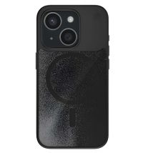 Coque pour iPhone 15 MagSafe Effet Sable Anti-rayures Noir