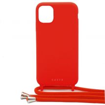 Coque Bandoulière iPhone 12 / 12 Pro Silicone Cobalt - Rouge