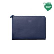 Sacoche en cuir recyclé Ine laptop 14/15 Bleu