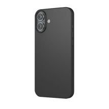 Coque pour iPhone 16 Plus MagSafe Silicone Oléophobe et Anti-rayures Noir