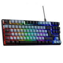 Teclado Gamer - KEYZ CAESIUM - RGB - Gris y Negro - TKL - Nuevo