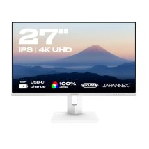 JAPANNEXT JN-IPS270UHD60F-C65W-HSP-W - Ecran 27p 3840x2160 4K 60Hz - IPS - 400 cd/m2 - HDR - HDMI x2 - DP - USB-C charge 65W