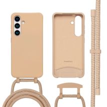 imoshion Coque arrière Color avec cordon amovible et MagSafe pour Samsung Galaxy S25 / S24 - Beige