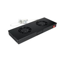 Ventilateur de serveur Roline ROLINE 19 Zoll Dachlüftereinheit 2 Lüfter Thermostat noir