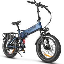 Bicicleta eléctrica plegable SAMEBIKE RS-A02 Pro de 20 pulgadas con batería de 48 V y 15 AH - Nuevo
