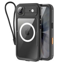 Coque Étanche Intégrale pour iPhone Air MagSafe Antichocs avec Dragonne Noir