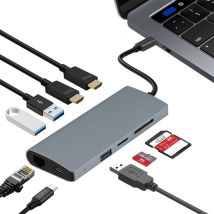 Adesso 9-IN-1 USB-C MULTI-PORT DOCKING STATION scheda di interfaccia e adattatore (9-IN-1 USB-C MULTI-PORT DOCKING - STATION AUH-4040) - Nuovo