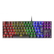 Mars Gaming MK80 Negro, Teclado Gaming Mecánico TKL FRGB, Antighosting, Switch Mecánico Marrón, Idioma Francés - Nuevo