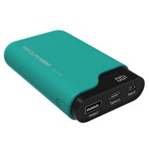 RealPower PB -7500C - Caricatore 7500 MAH 27 WH - 2.1 A - 2 Punti di connessione di uscita (USB, USB -C) - sul cavo: micro -USB, USB -C - Green - 
