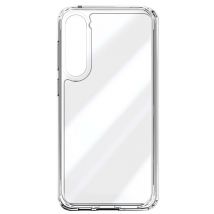 Crong Funda de cristal para Samsung Galaxy S23 Plus con parte trasera rígida y bordes elevados Transparente - Nuevo