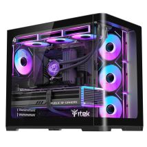 itek DARK CAVE CURVED Tower Nero - Nuovo
