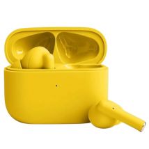 Écouteurs TWS Intra-auriculaires Bluetooth 5.3 avec Réduction de Bruit Jaune