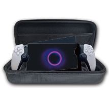 Funda de protección Alpha Omega Players Starter Combo para PlayStation Portal gris con cristal templado 9H y asa ergonómica - Nuevo