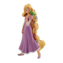 Raiponce et Pascal le cameleon 10 Cm - Tresse de fleurs - Bullyland Disney - Rapunzel