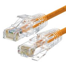 WP WPC-PAT-6AU010O-S cable de red Naranja, Transparente 1 m Cat6a U/UTP (UTP) - Nuevo