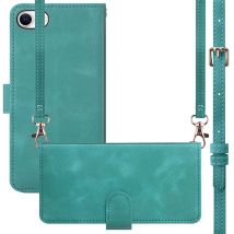 imoshion Etui de télephone portefeuille avec cordon pour Apple iPhone SE (2022 / 2020) / 8 / 7 - Turquoise