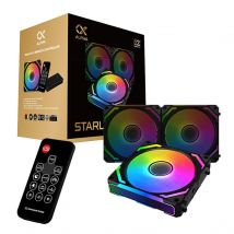 Xigmatek Juego de 3 ventiladores de carcasa Starlink Ultra RGB (negro) - Nuevo