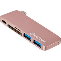 eSTUFF ES84121-ROSE station d'accueil USB 3.2 Gen 2 (3.1 Gen 2) Type-C Or rose