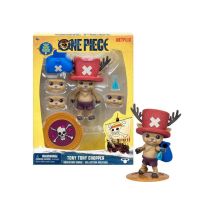 Figurine articulée Moose Toys Chopper One Piece Netflix 15 cm avec accessoires, faces interchangeables et socle rouge