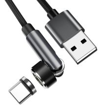 Câble de charge magnétique avec connecteur USB-C Black 1 m