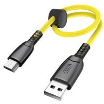 Câble USB vers Micro USB 6A Transfert De Données 480Mbps 25cm Jaune
