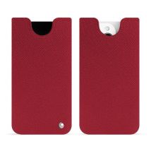 Pochette cuir Apple iPhone 15 Pro - - Rouge - Cuir saffiano