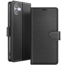 Zanaé Funda tipo cartera para Galaxy A04e con función de soporte y lengüeta magnética Negro - Nuevo