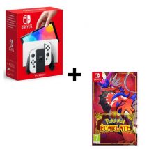 Switch OLED + Pokémon Scarlet console de jeux portables 17,8 cm (7 ) 64 Go Écran tactile Wifi Noir, Blanc