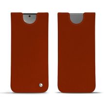 Pochette cuir Samsung Galaxy S24 - - Orange - Cuir vegan