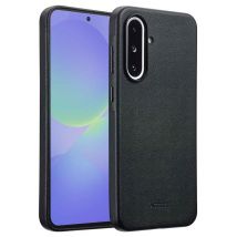 Accezz Coque arrière en cuir avec MagSafe pour Samsung Galaxy A36 / A56 - Onyx Black