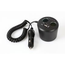 Auto-T 540117 cargador de dispositivo móvil Cámara digital, GPS, MP3, MP4, Smartphone, Tableta Negro Encendedor de cigarrillos - Nuevo