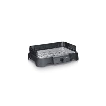 Grill de table électrique Severin PG 8593 2000 W thermostat réglable surface inox Noir