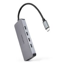 Nanocable 10.16.4505 hub & concentrateur USB 3.2 Gen 1 (3.1 Gen 1) Type-C 5000 Mbit/s Gris