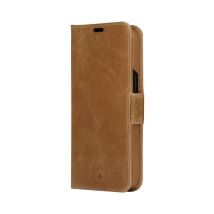 DBRAMANTE1928 Funda con cierre para iPhone 14 Pro Max en piel de Copenhague con tarjetero Marrón claro - Nuevo