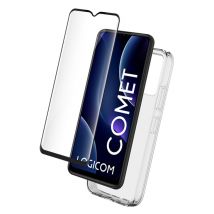 Pack Protection 2-en-1 Coque Souple pour Logicom Comet et Protège-Écran 9H Transparent