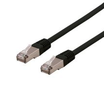 Deltaco SFTP-611SH cable de red Negro 1,5 m Cat6 S/FTP (S-STP) - Nuevo
