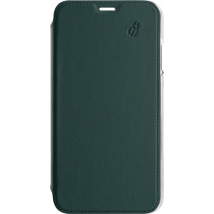 BEETLECASE Funda con cierre para Iphone 11 Folio de piel con reverso de cristal y tarjetero Verde oscuro - Nuevo
