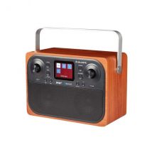 New Majestic RT-197 DAB Reloj Digital Negro, Madera - Nuevo