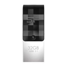Silicon Power Mobile C31 unidad flash USB 32 GB USB Type-A / USB Type-C 3.2 Gen 1 (3.1 Gen 1) Negro, Plata - Nuevo