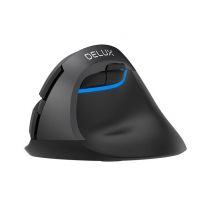 DELUX - M618 Mini DB Negro - Ratón inalámbrico vertical 2.4G 2400 DPI - Nuevo