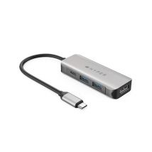 HYPER HD41-GL Docking Station USB 2.0 Type-C nero, grigio - Nuovo
