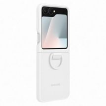 Original Coque en silicone Ring pour Samsung Galaxy Z Flip 6 / Flip 7 FE - White