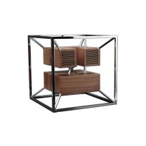 AeroFrame HD 1 - Enceinte HiFi - Chromé avec bois