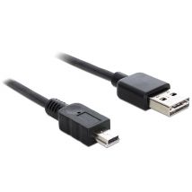 DeLOCK 1m USB 2.0 A - mini USB m/m câble USB USB A Mini-USB A Noir