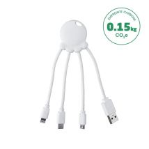 BIG BEN XOOPAROCTOBDRPWHT cable de teléfono móvil Blanco 0,1 m USB A Micro USB + Lightning + USB C - Nuevo
